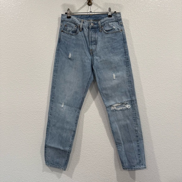 Levi’s Wedgie Icon Distressed Jeans 27 in Blue - Picture 1 of 8